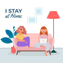 Stay at home poster