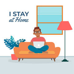Stay at home poster