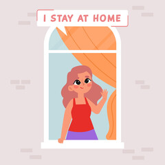 Stay at home poster