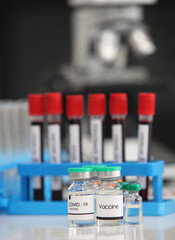  covid-19 or coronavirus vaccine , sample vaccine in laboratory