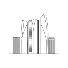 Outline of a city skyline