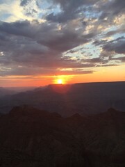 sunset in the mountains