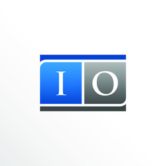 Initial Letter IO Square Logo Design