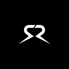 Vector Monogram letter RR icon logo design template illustration eps 10