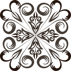 Creative mandala design. Black and white mandala.Mandalas for coloring book. decorative element.