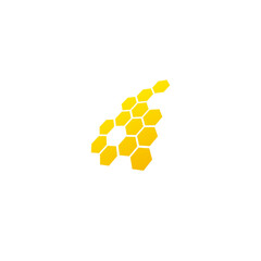 Vector hive bee icon concept logo design template illustration eps 10