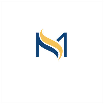 Vector monogram letter MS concept logo design template illustration eps 10