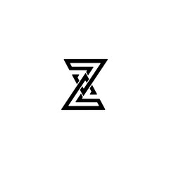 Fototapeta premium Vector letter Z triangle concept logo design template illustration eps 10