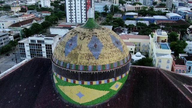 Teatro Amazonas - Opera House - Theater Amazonas - Largo S&atilde;o Sebasti&atilde;o - Monumento - Pattern - Stones - Aerial View 