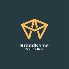 Fototapeta premium letter a luxurious modern vector logo design