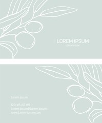 Business card business card. olive. green. template