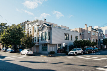 Typical houses in Marina neighbourhood, San Francisco, California