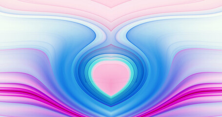 Abstract color lines create 3D rendering patterns