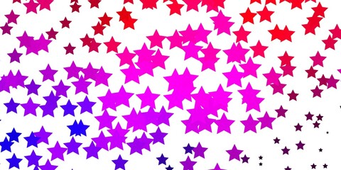 Fototapeta na wymiar Light Pink, Red vector layout with bright stars. Blur decorative design in simple style with stars. Theme for cell phones.