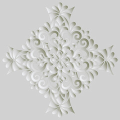 Mandala pattern white gradient good mood