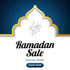 Fototapeta na wymiar Ramadan Sale poster banner