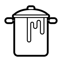 Curry spilling out of cooking pot