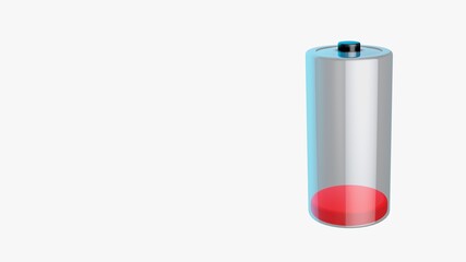 Dead nuclear battery on a white background.