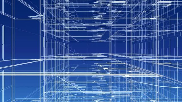 Abstract architectural background.  Technology, industry, business concept illustration. 