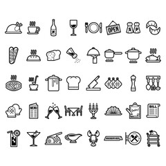 Collection of restaurant icons