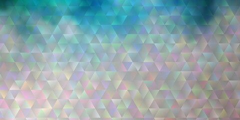 Light Pink, Green vector texture with triangular style.
