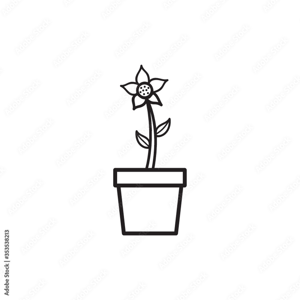 Sticker potted plant