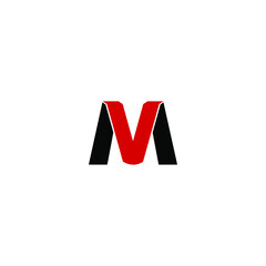 mv letter vector logo