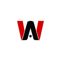 wa letter vector logo