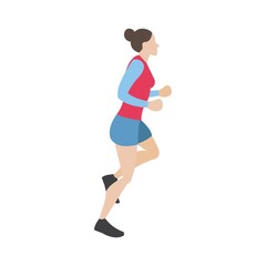 Fototapeta na wymiar Woman running