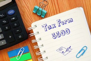 Financial concept meaning Tax Form 3300 with sign on the page.