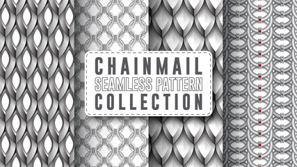 Chain mail Seamless Pattern Collection