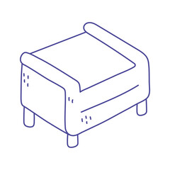 footrest furniture comfort isolated icon design