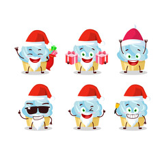 Santa Claus emoticons with vanilla cake cartoon character