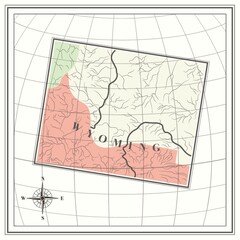 Map of wyoming state