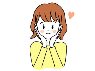 若い 女性 恋を楽しむ ポーズ 