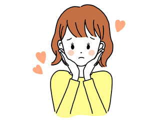 若い 女性 ぞっこん ポーズ 