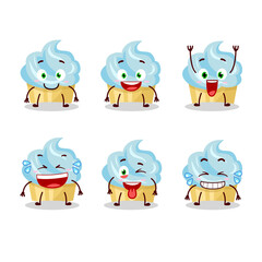 Cartoon character of vanilla cake with smile expression