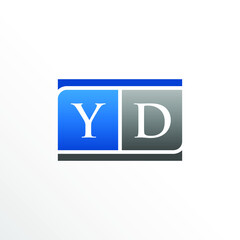Initial Letter YD Square Logo Design	
