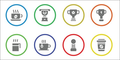 Modern Simple Set of takeout Vector filled Icons