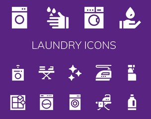 laundry icon set