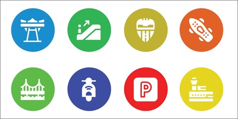 Modern Simple Set of urban Vector filled Icons