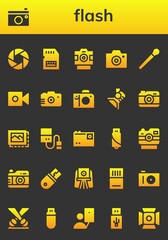 Modern Simple Set of flash Vector filled Icons