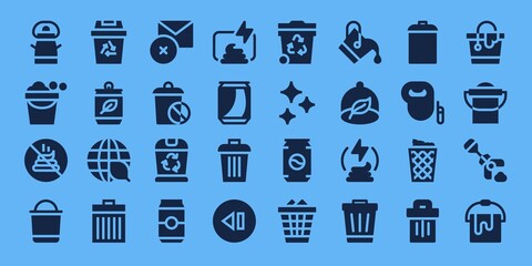 garbage icon set