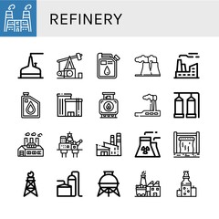 refinery simple icons set