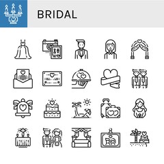 bridal icon set