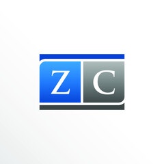 Initial Letter ZC Square Logo Design	
