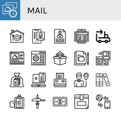 Set of mail icons