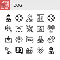 cog icon set