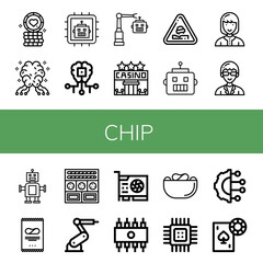 chip icon set