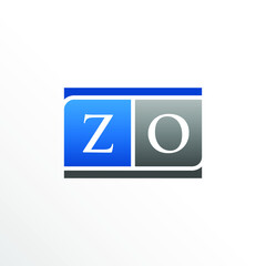 Initial Letter ZO Square Logo Design	
